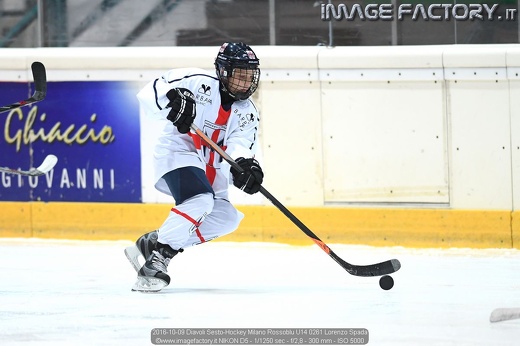 2016-10-09 Diavoli Sesto-Hockey Milano Rossoblu U14 0261 Lorenzo Spada